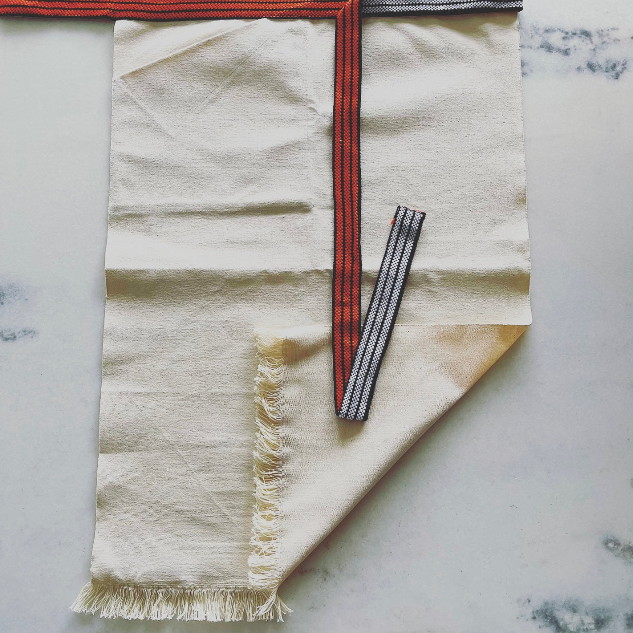 Maekake Apron- Cream White