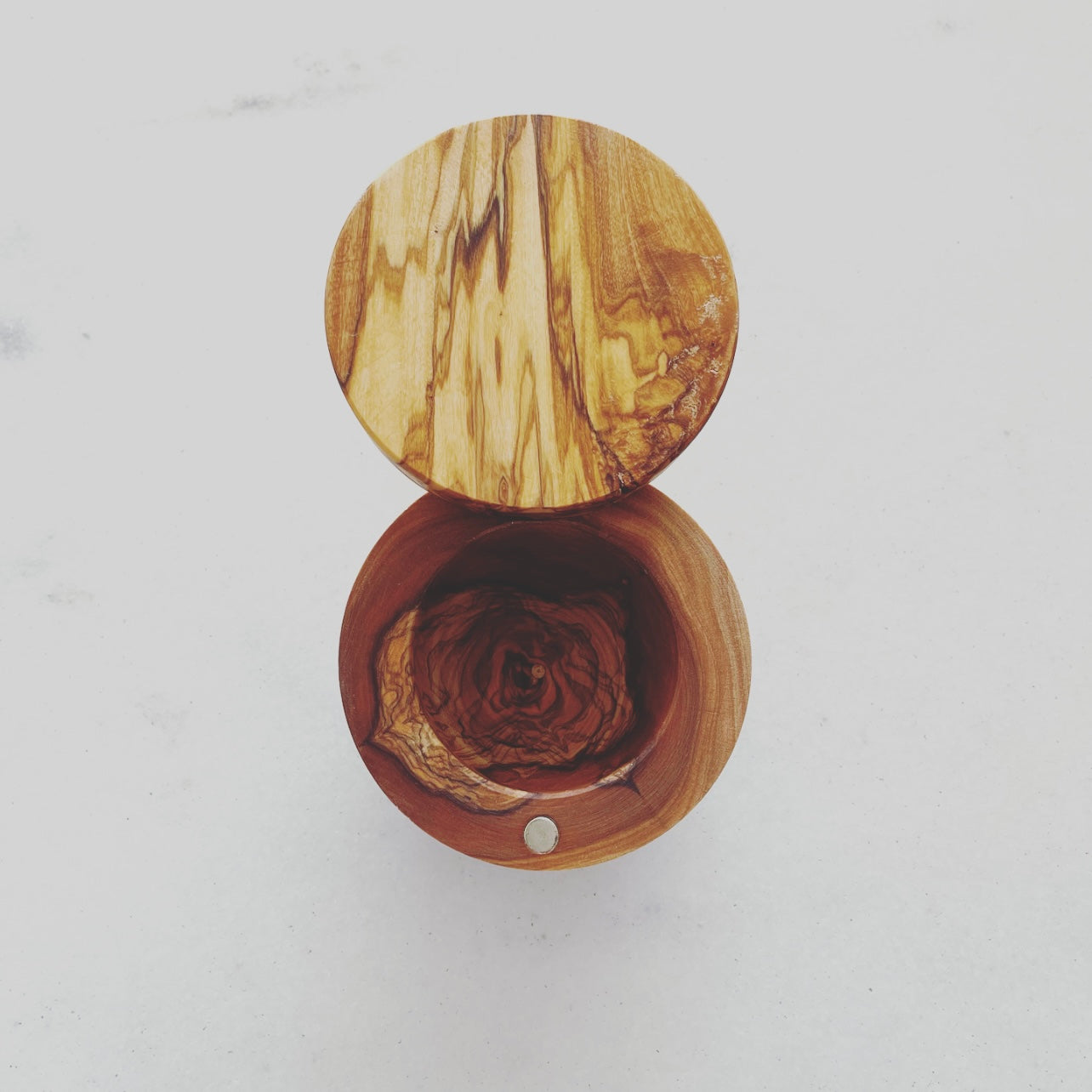 Olivewood Salt Pot