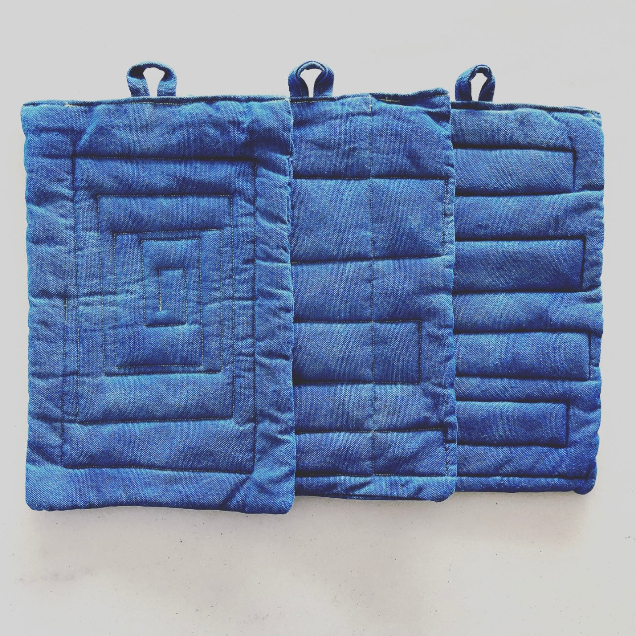 Indigo Potholders